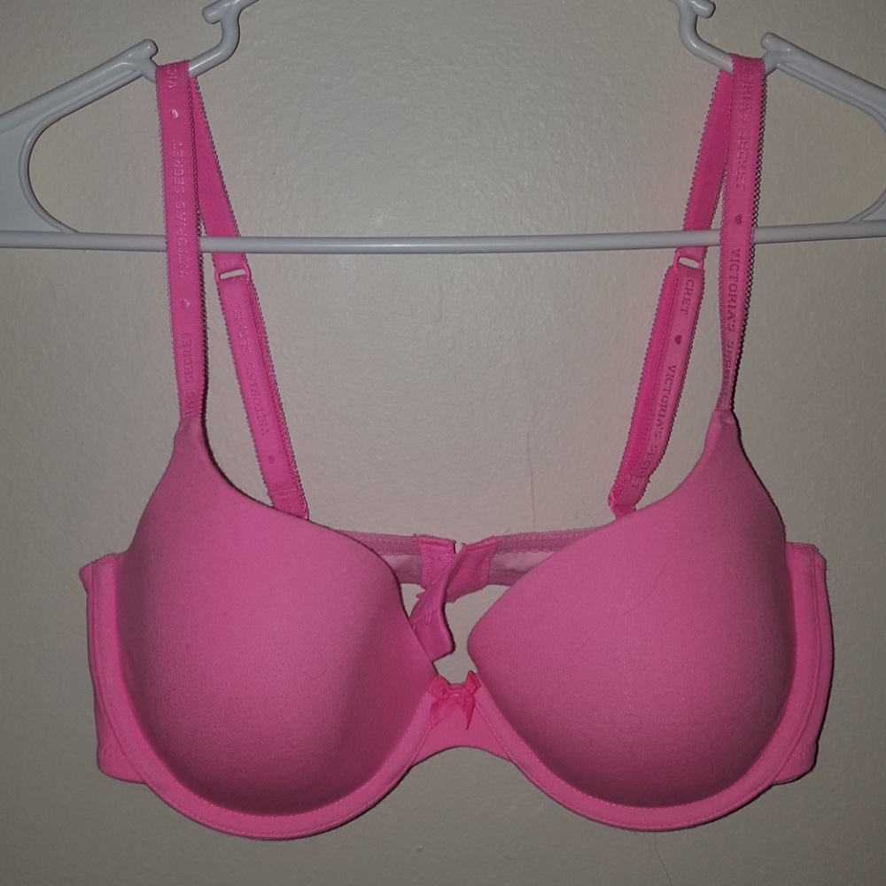Pretty Pink Victoria's Secret Lined Demi Bra